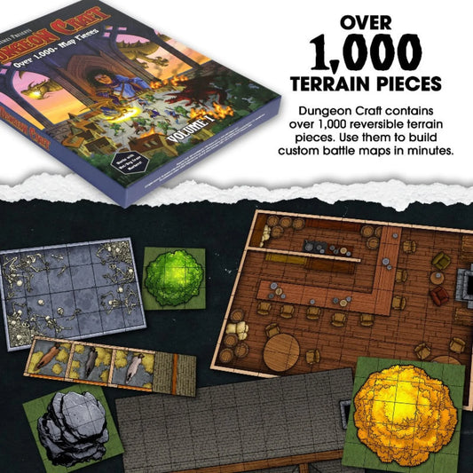 Dungeon Craft Volume I: Over 1,000+ Map Pieces Set (In Box)
