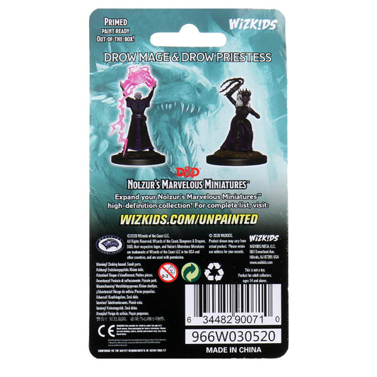 D&D Nozlur’s Marvelous Miniatures: Drow Mage & Drow Priestess - #90071