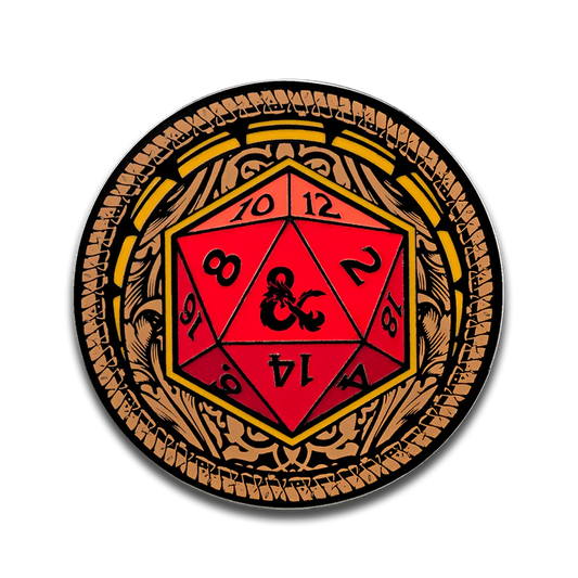 D&D Ornate D20 - Augmented Reality Enamel Pin