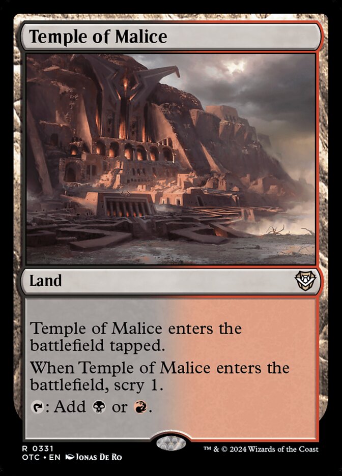 Temple of Malice - OTC 331