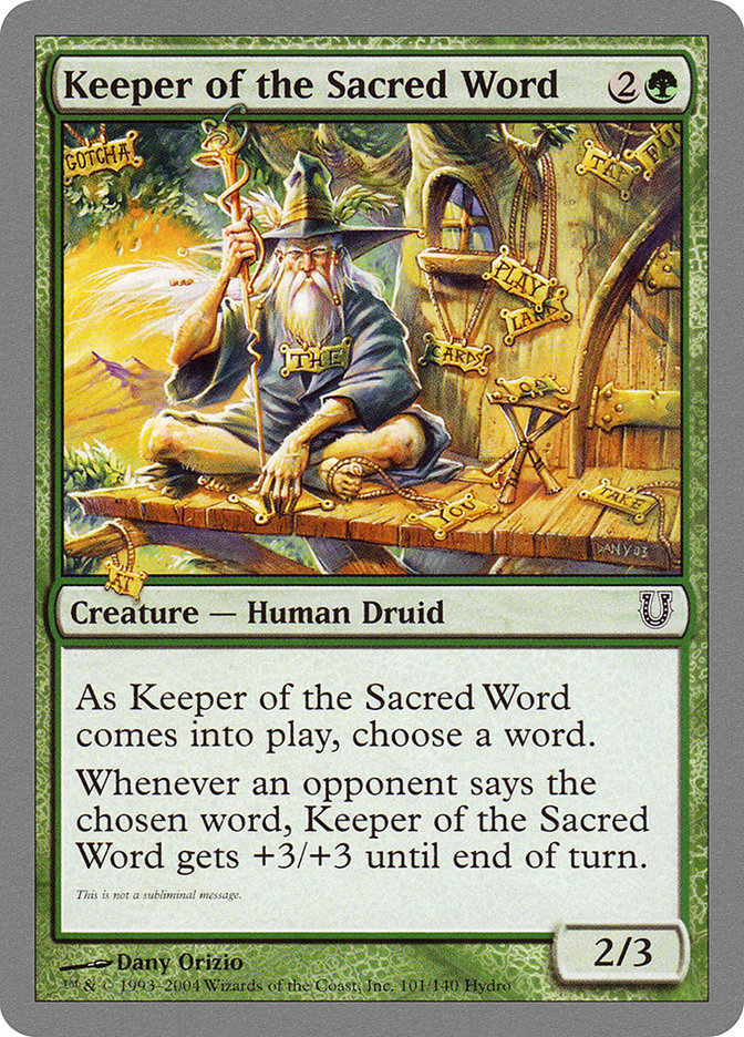 Keeper of the Sacred Word - UNH 101