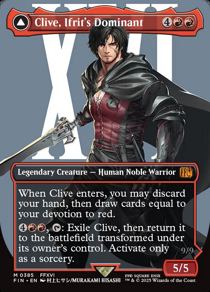 Clive, Ifrit's Dominant // Ifrit, Warden of Inferno - FIN 385 (Foil) (Japanese)
