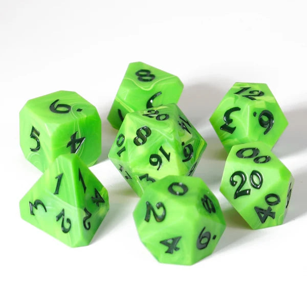 7pc RPG Set - Giggly Grass - Die Hard Dice