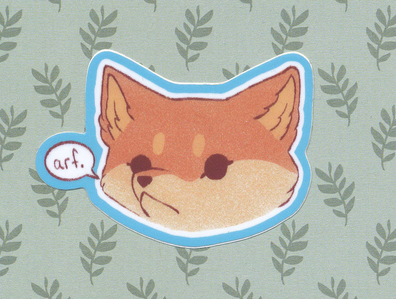 Arf Sticker - Shiba Inu Arf