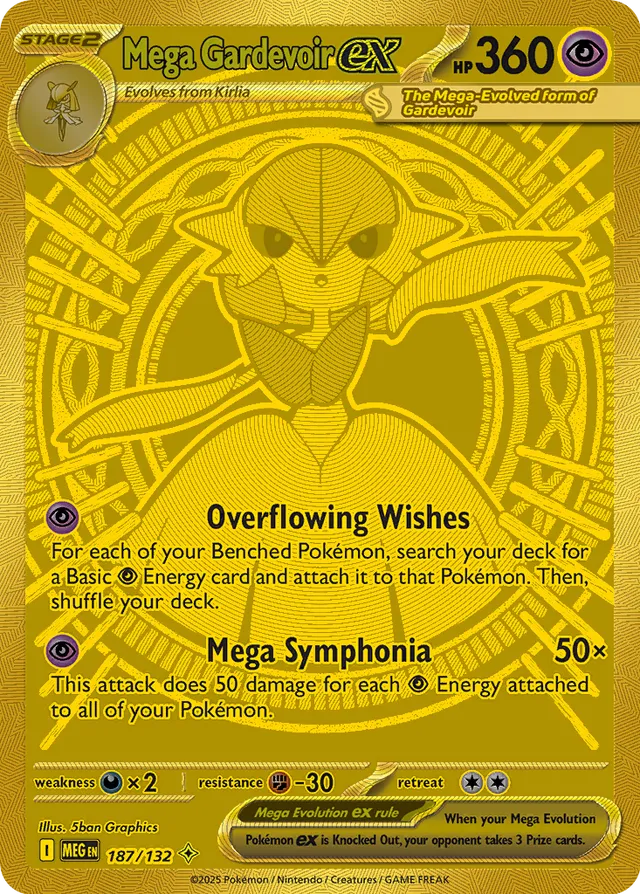 Mega Gardevoir ex - Mega Evolution 187/132 (Foil) - PSA 9.0 MINT