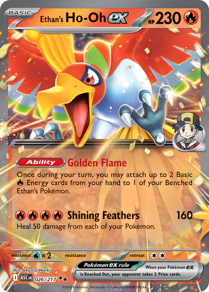 Ethan's Ho-Oh ex - Ascended Heroes 026/217 (Foil) - Near Mint