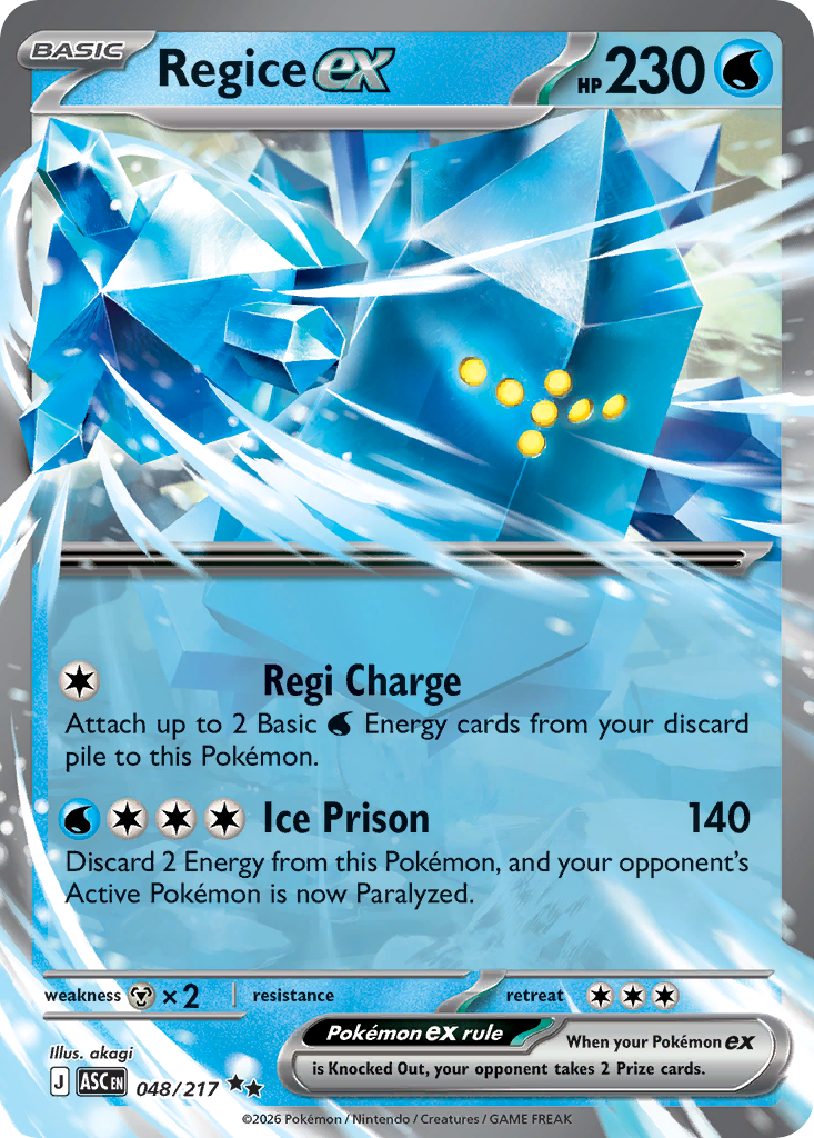 Regice ex - Ascended Heroes 048/217 (Foil) - Near Mint