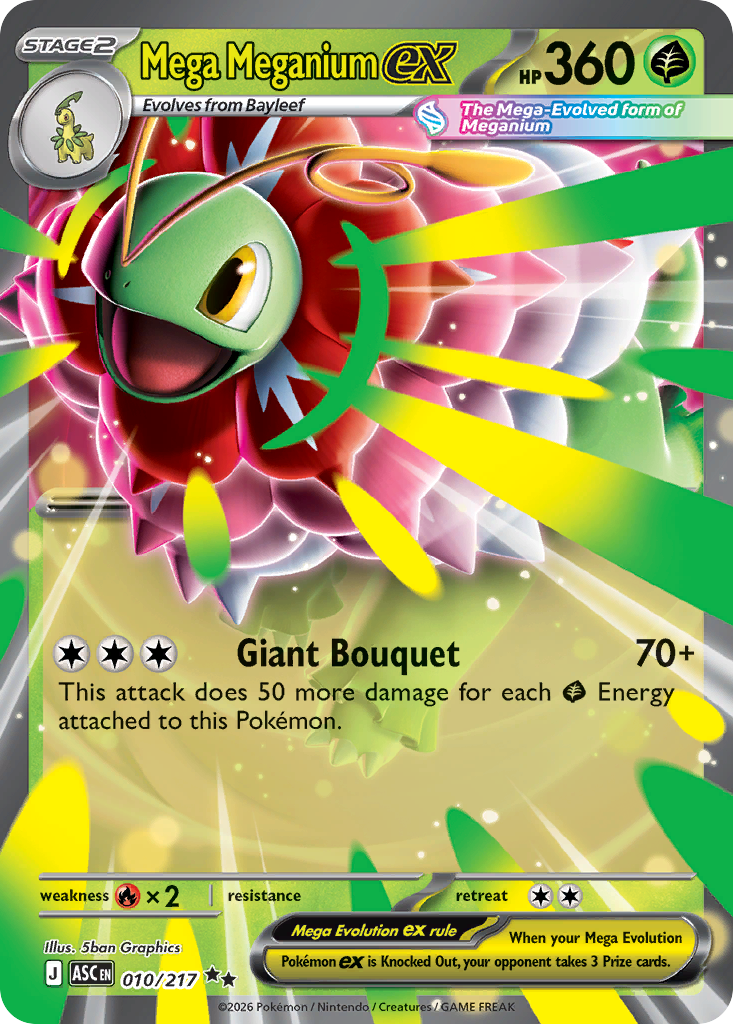 Mega Meganium ex - Ascended Heroes 010/217 (Foil) - Near Mint