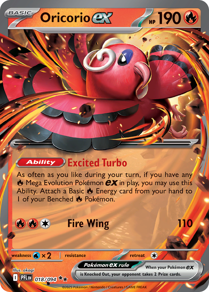 Oricorio ex - Phantasmal Flames 018/094 (Foil) - Near Mint
