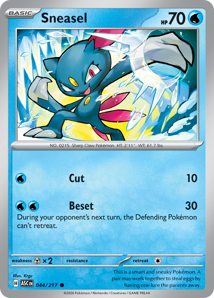 Sneasel (Dusk Ball) - Ascended Heroes 044/217 (Foil) - Near Mint