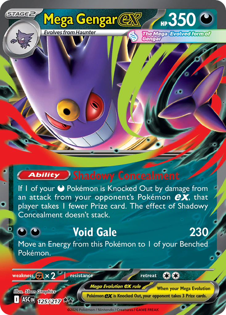 Mega Gengar ex - Ascended Heroes 125/217 (Foil) - Near Mint