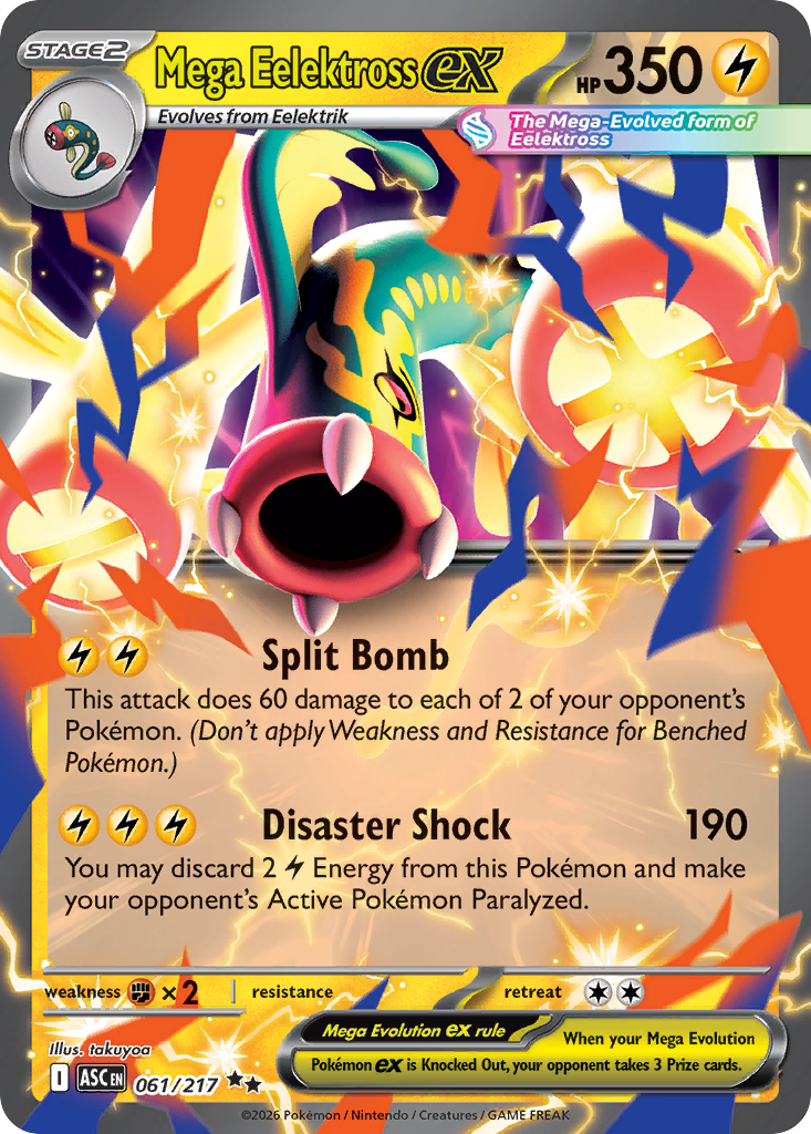 Mega Eelektross ex - Ascended Heroes 061/217 (Foil) - Near Mint