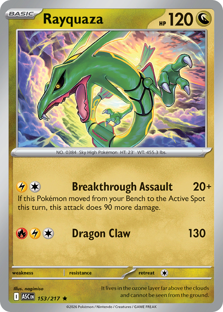 Rayquaza (Friend Ball) - Ascended Heroes 153/217 (Foil) - Near Mint