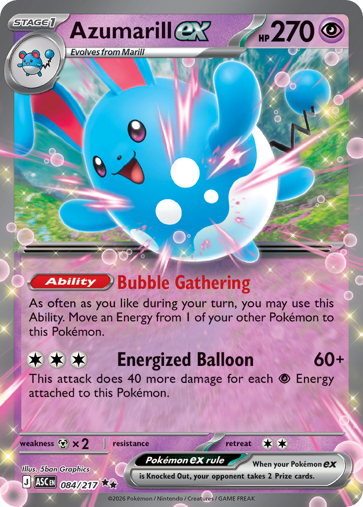 Azumarill ex - Ascended Heroes 084/217 (Foil) - Near Mint