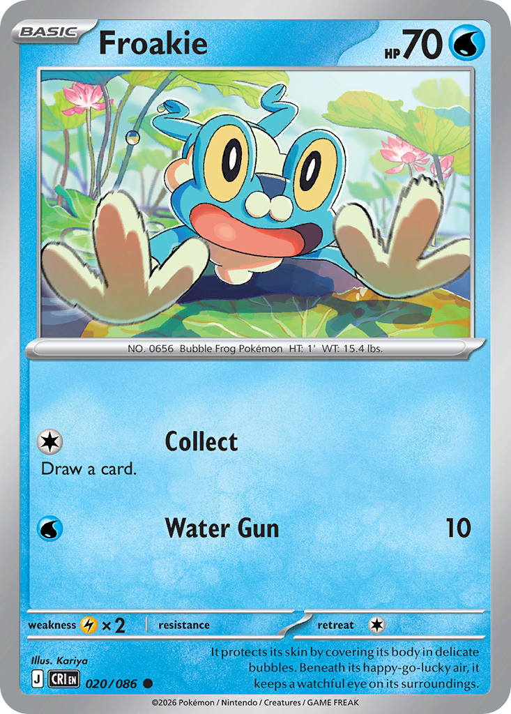 Froakie - Chaos Rising 020/086 (Foil) - Near Mint
