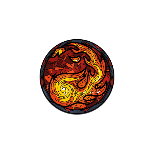 Magic: The Gathering - Stained Glass Mountain, AR Enhanced Pin