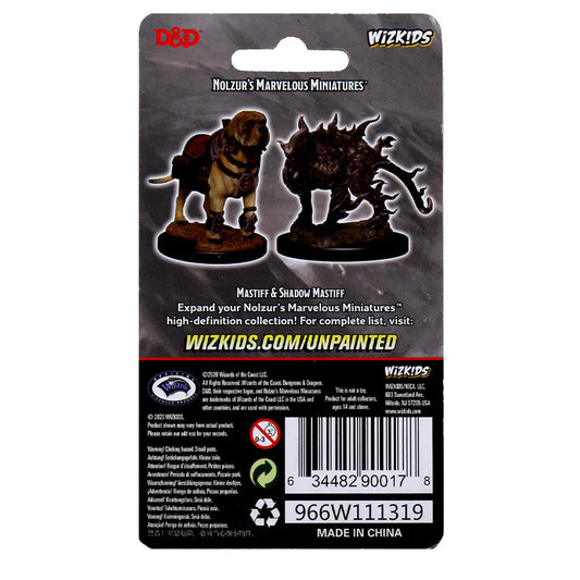 D&D Nozlur’s Marvelous Miniatures: Mastiff & Shadow Mastiff - #90017