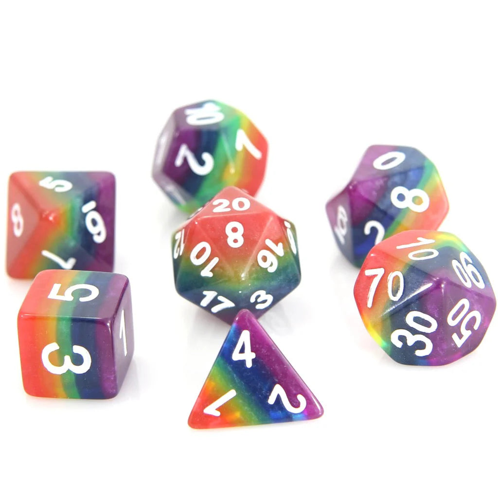 7pc RPG Set - Rainbow - Die Hard Dice