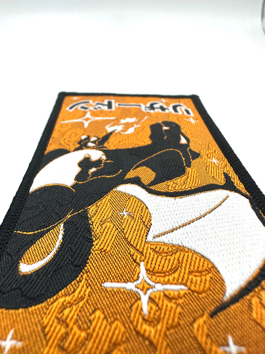 Charizard on Orange - Rectangle Iron-on Patch