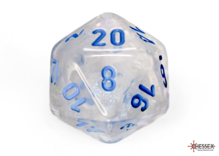 Borealis Icicle/light blue Luminary Polyhedral 7-Dice Set