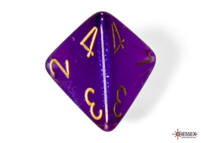 Borealis Royal Purple/gold Luminary Polyhedral 7-Dice Set