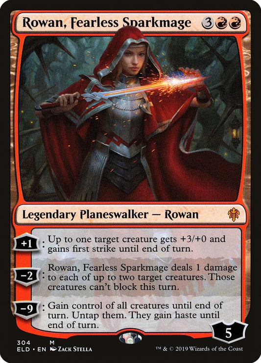 Rowan, Fearless Sparkmage - ELD 304  (Foil)