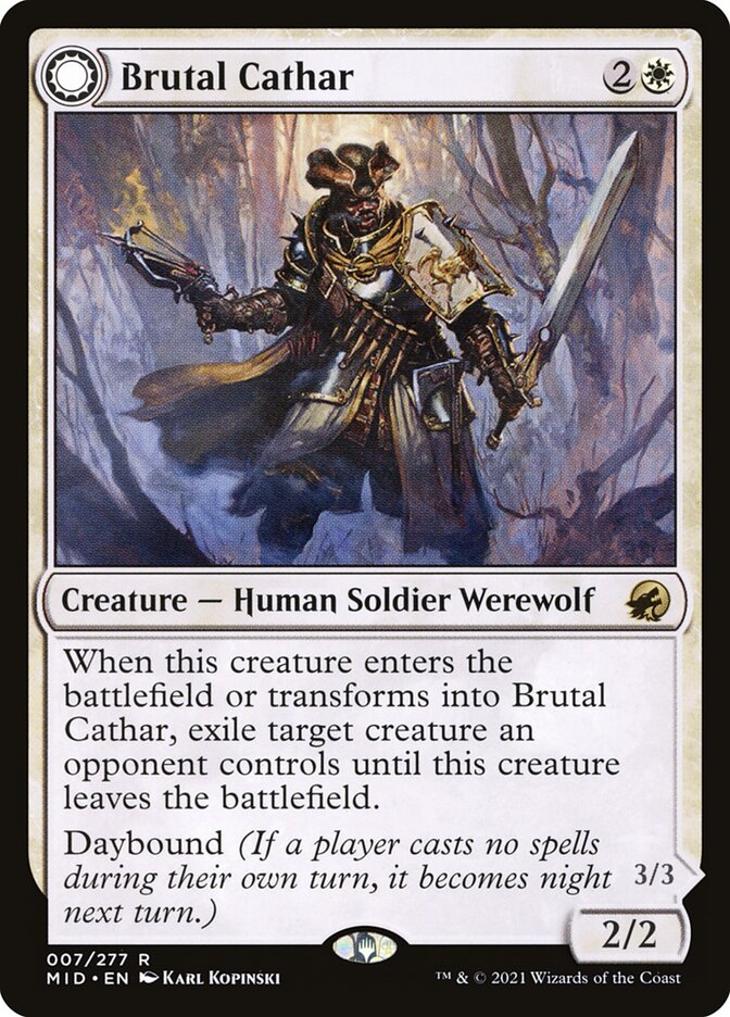 Brutal Cathar // Moonrage Brute - Innistrad: Midnight Hunt 7