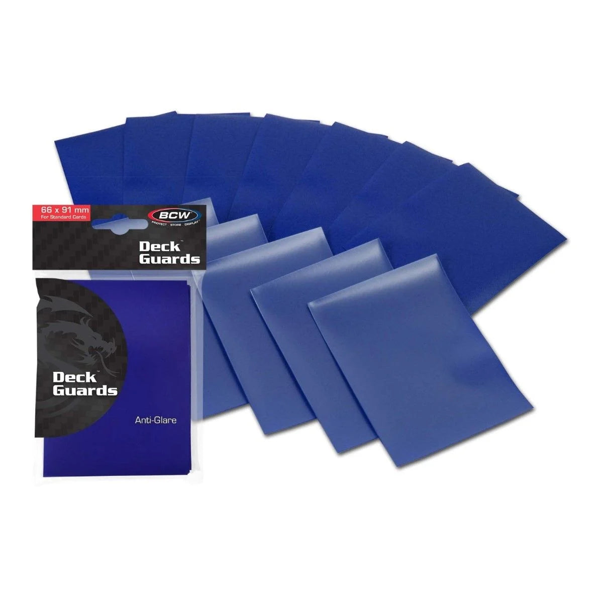BCW Anti-Glare Deck Guards 50 Count Blue