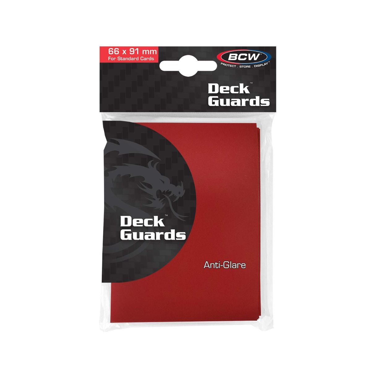 BCW Anti-Glare Deck Guards 50 Count Red