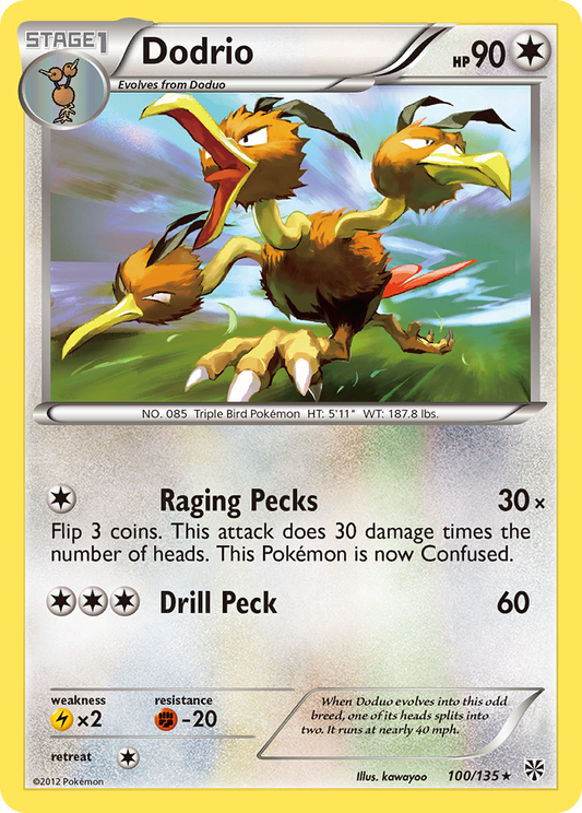 Dodrio - Plasma Storm 100 - Moderately Played