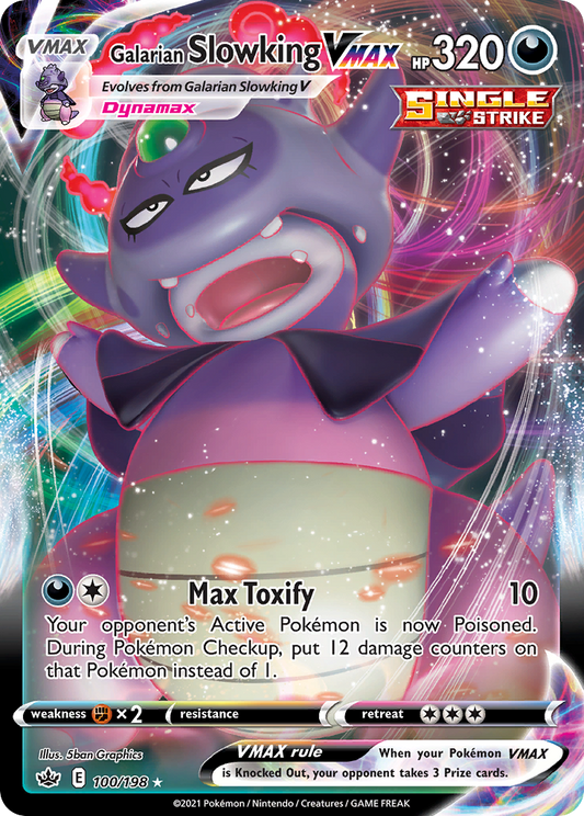Galarian Slowking VMAX - Chilling Reign 100/198 (Foil) - Near Mint