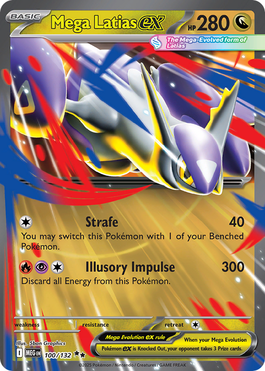 Mega Latias ex - Mega Evolution 100/132 (Foil) - Near Mint