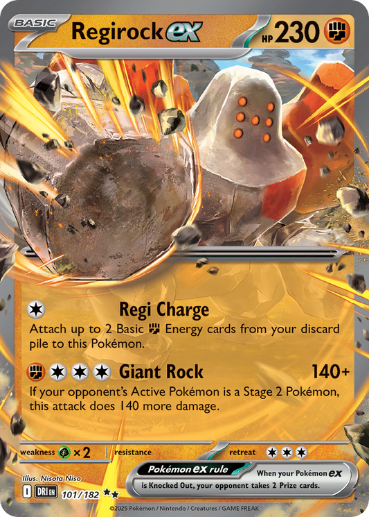 Regirock ex - Destined Rivals 101/182 (Foil) - Near Mint