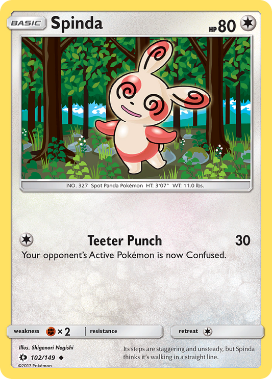 Spinda - Sun & Moon Base Set 102 - Near Mint