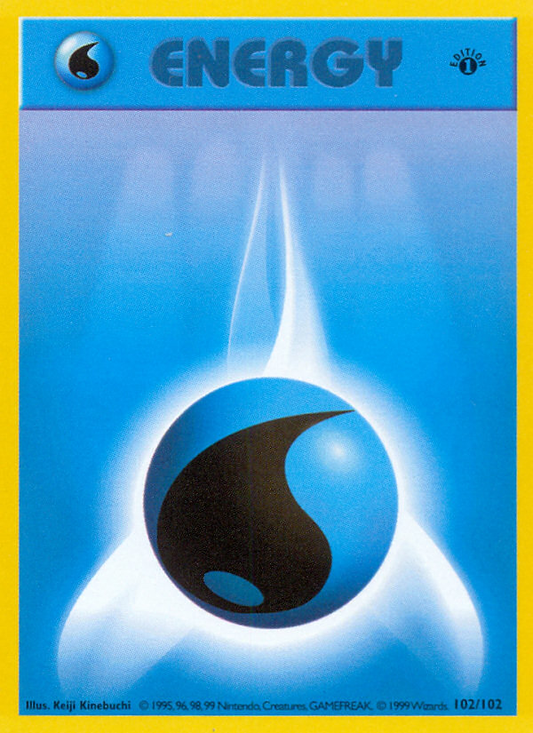 Water Energy - Base Set (Unlimited) 102  - Near Mint