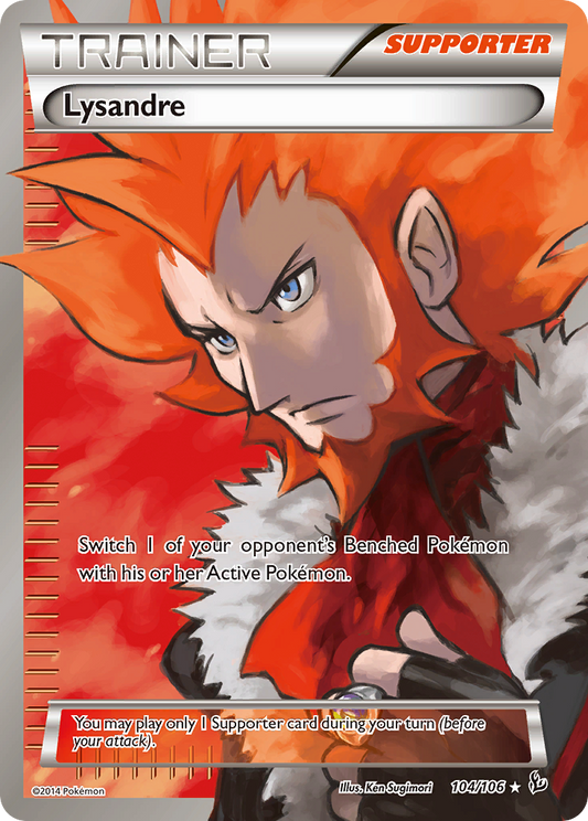 Lysandre (104 Full Art) - Flashfire 104  (Foil) - Damaged - Ungraded
