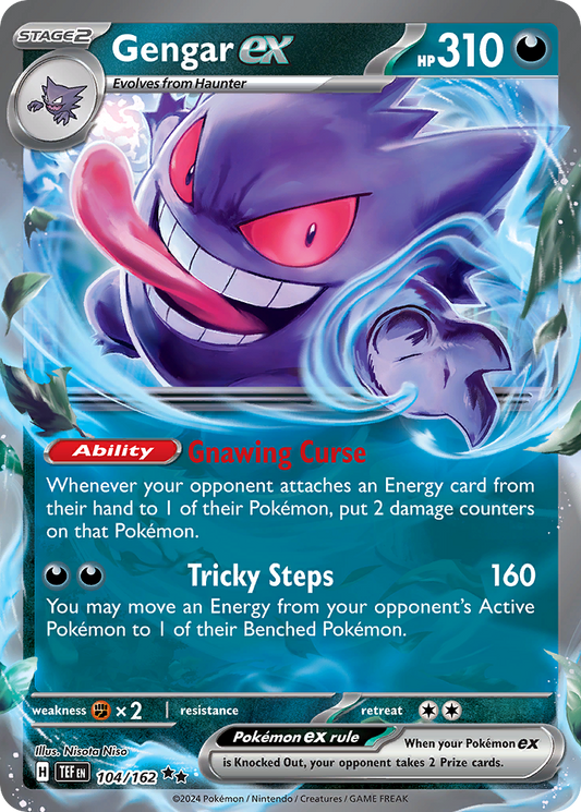 Gengar ex - Temporal Forces 104/162 (Foil) - Near Mint