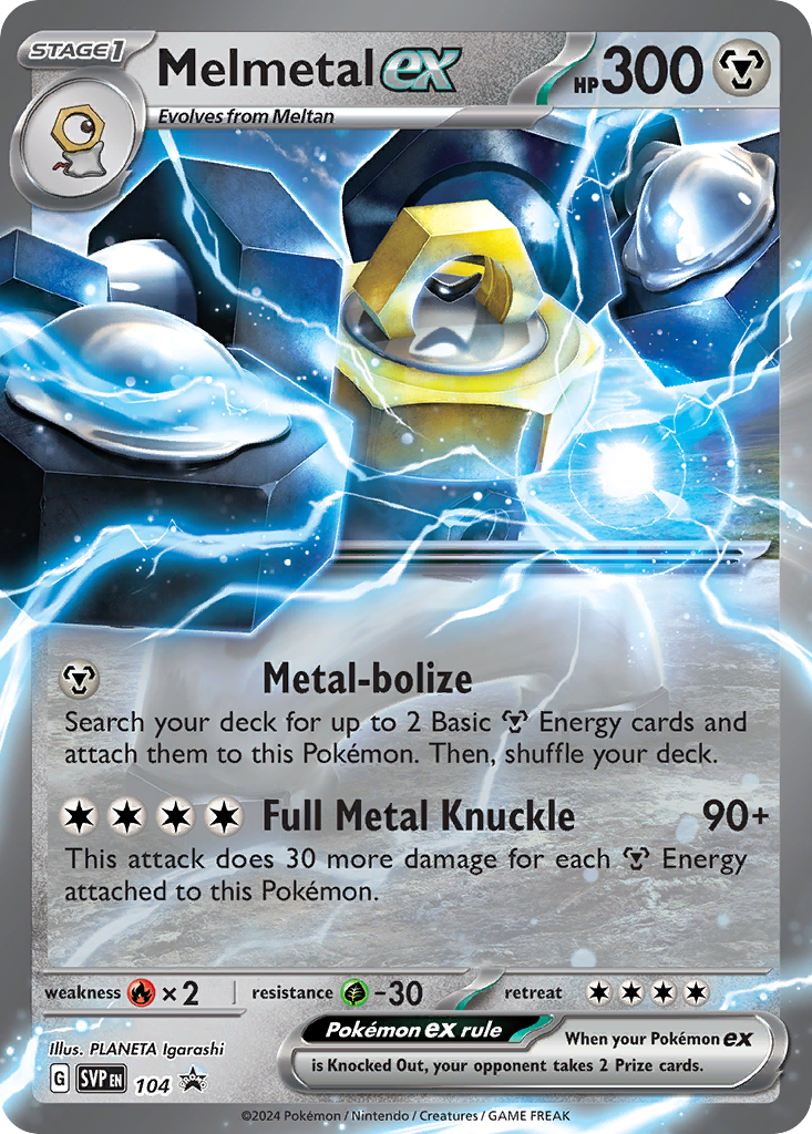 Melmetal ex - Scarlet & Violet Promo 104 (Foil) - Moderately Played
