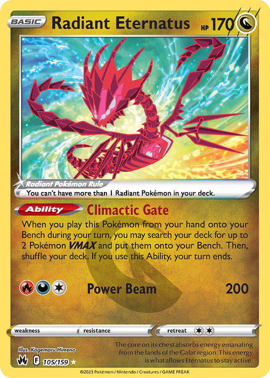 Radiant Eternatus - Crown Zenith 105/159  (Foil) - Near Mint - Ungraded