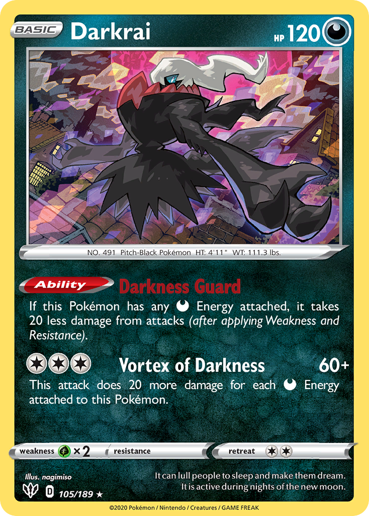 Darkrai - Darkness Ablaze 105/189 (Foil) - Near Mint