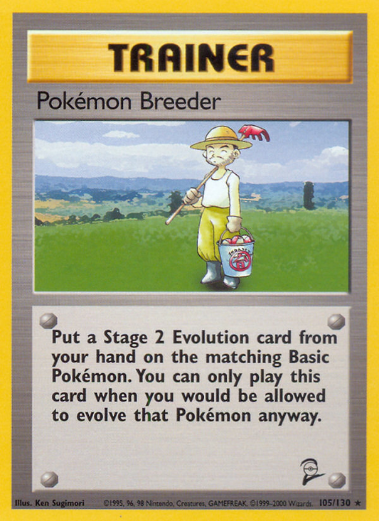 Pokemon Breeder - Base Set 2 105 - Damaged