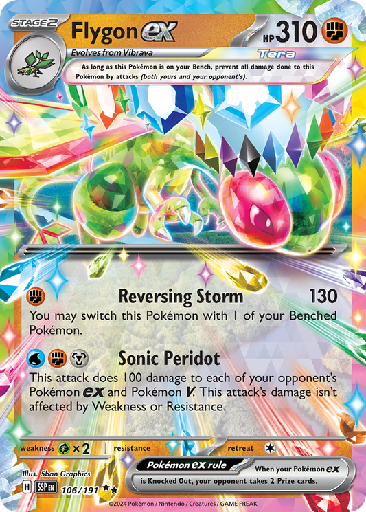 Flygon ex - Surging Sparks 106/191 (Foil) - Near Mint