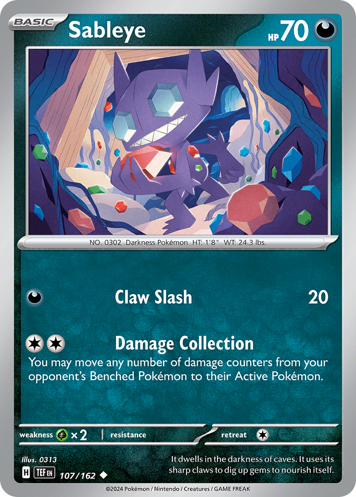Sableye - Temporal Forces 107/162 - Near Mint