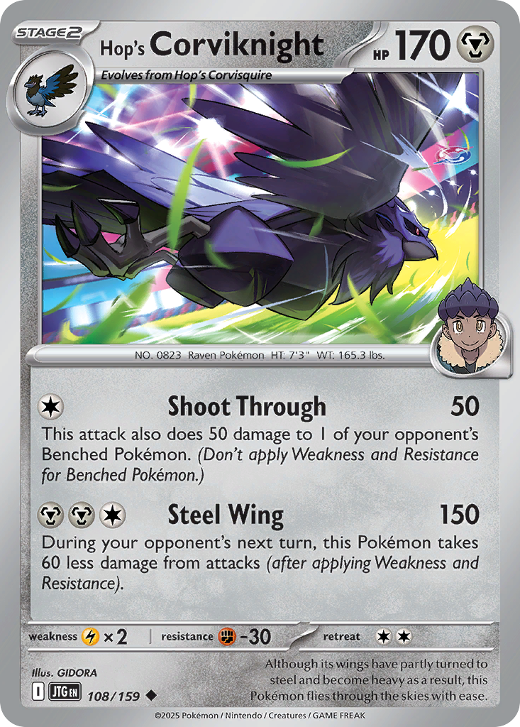 Hop's Corviknight - Journey Together 108/159 (Foil) - Near Mint