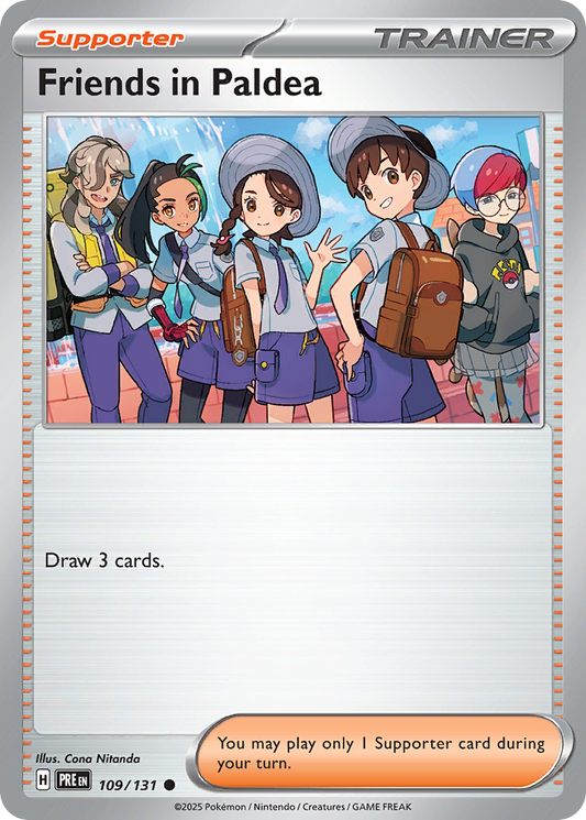 Friends in Paldea (Poke Ball Pattern) - Prismatic Evolutions 109/131 (Foil) - Near Mint
