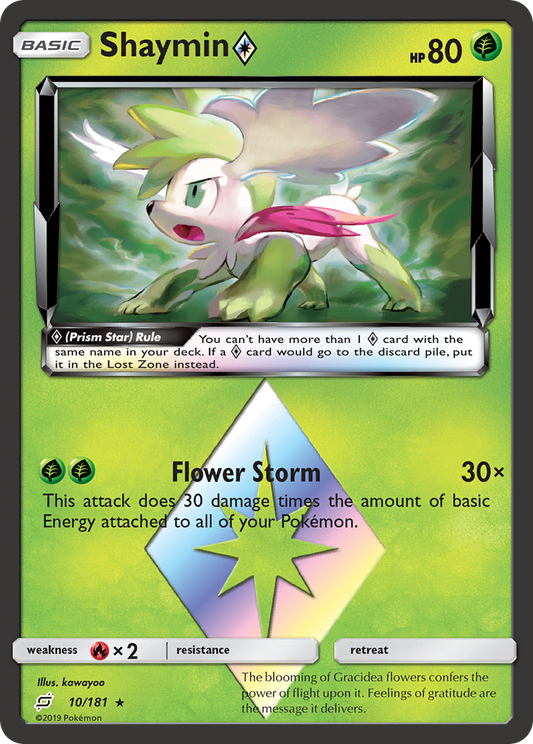 Shaymin Prism Star - Team Up 10  (Foil) - Lightly Played - Ungraded