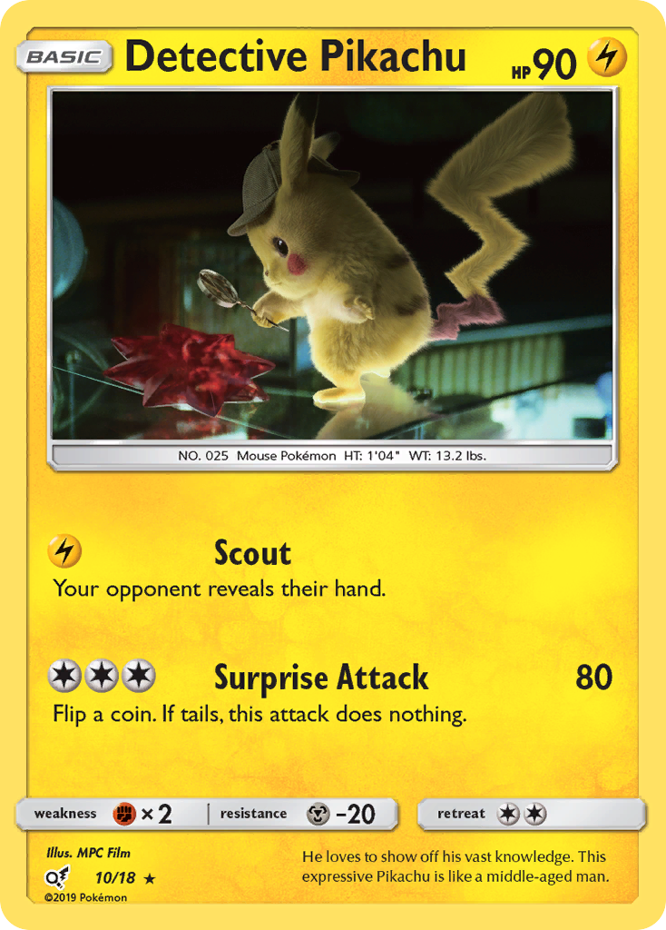 Detective Pikachu - Detective Pikachu 10 (Foil) - Moderately Played