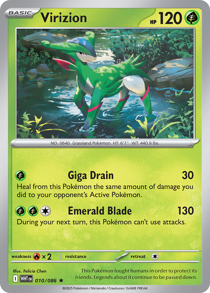 Virizion - White Flare 010/086 (Foil) - Near Mint