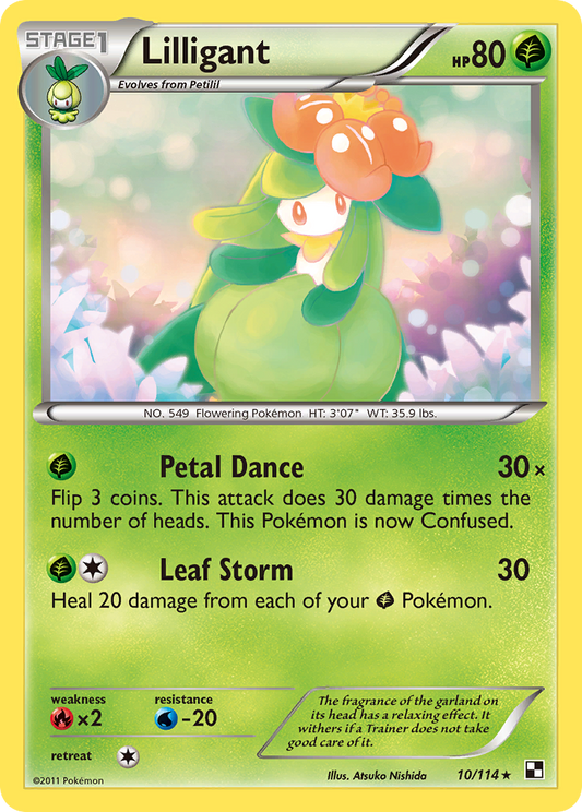 Lilligant - Black and White 10 - Moderately Played