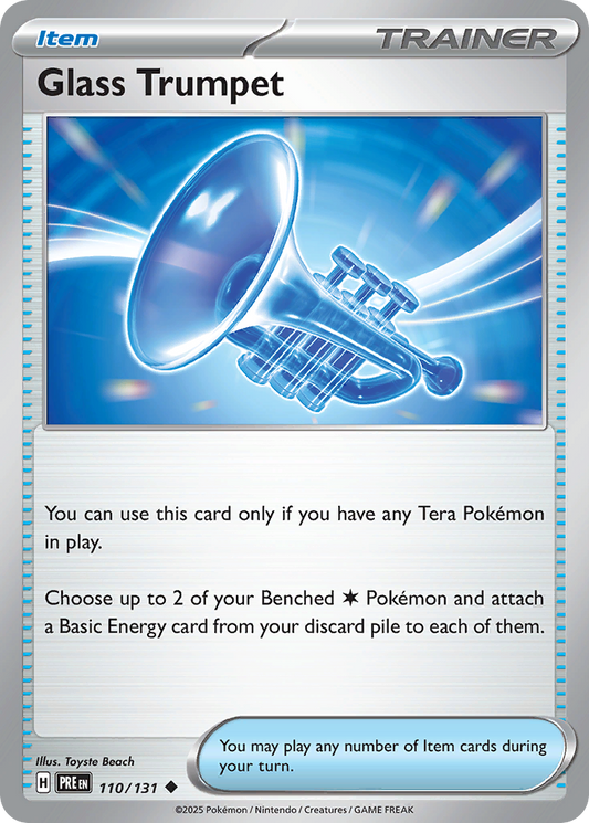 Glass Trumpet (Poke Ball Pattern) - Prismatic Evolutions 110/131  (Foil) - Near Mint